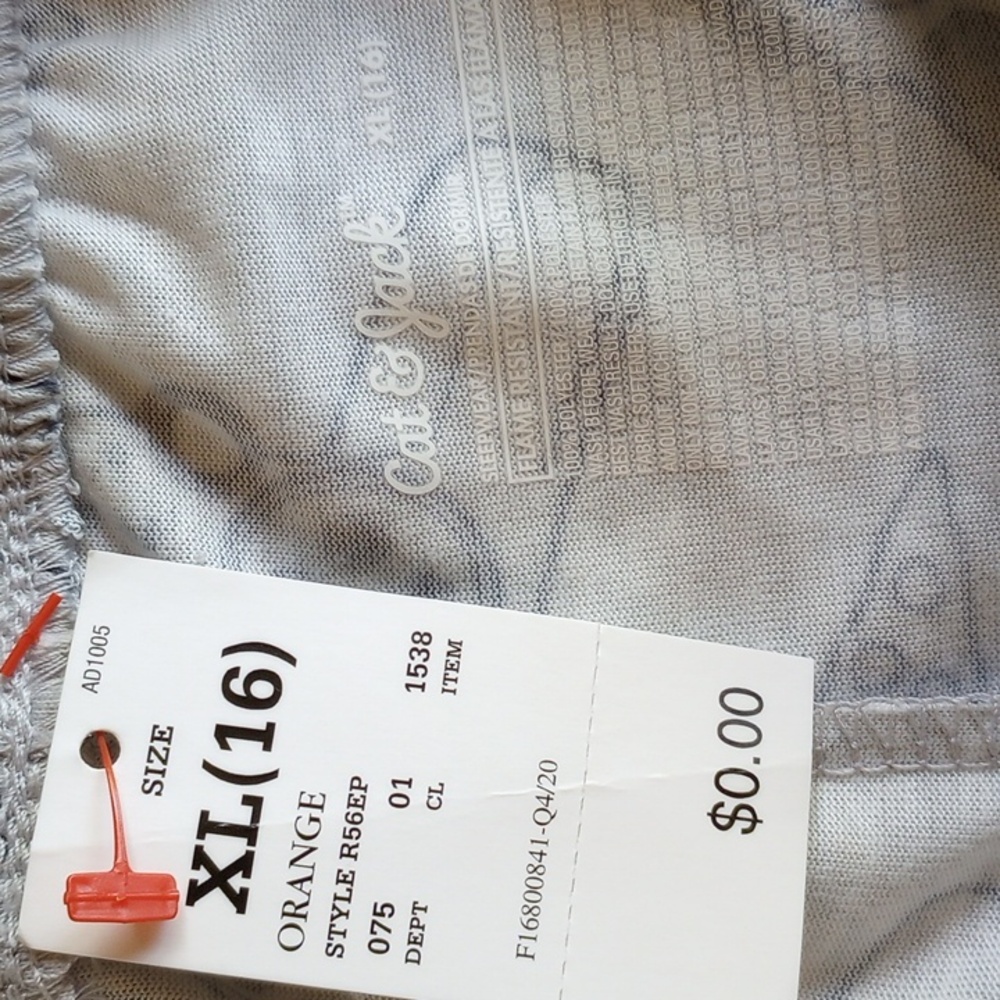 NWT Cat & Jack Pajama Set I Only Pause For Pizza XL 16 Top Bottom Shorts - Picture 5 of 8